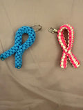 Handmade Box Braid Paracord Awareness Ribbon Keychain – Custom Cause Colors